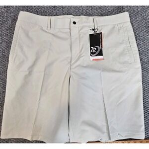Zero Restriction Golf Shorts Men 40 Stretch‎ Performance Light Beige  Links Tech
